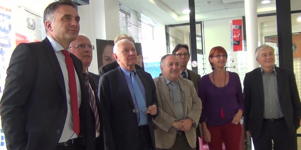 De gauche à droite, au premier rang, Daniel Lacqua, Jean Claude Sobrero, Christian Pellicani; au second rang, Robert Peiron, Roland Vartagnan, Alain Meslet, Marie Jeanne Virion, Gérard Pelletier