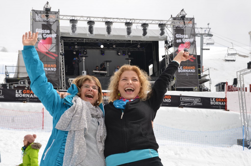 Cathy Darietto et Odile Gaillard (présidente de l'association) au Grand Bornand en 2015